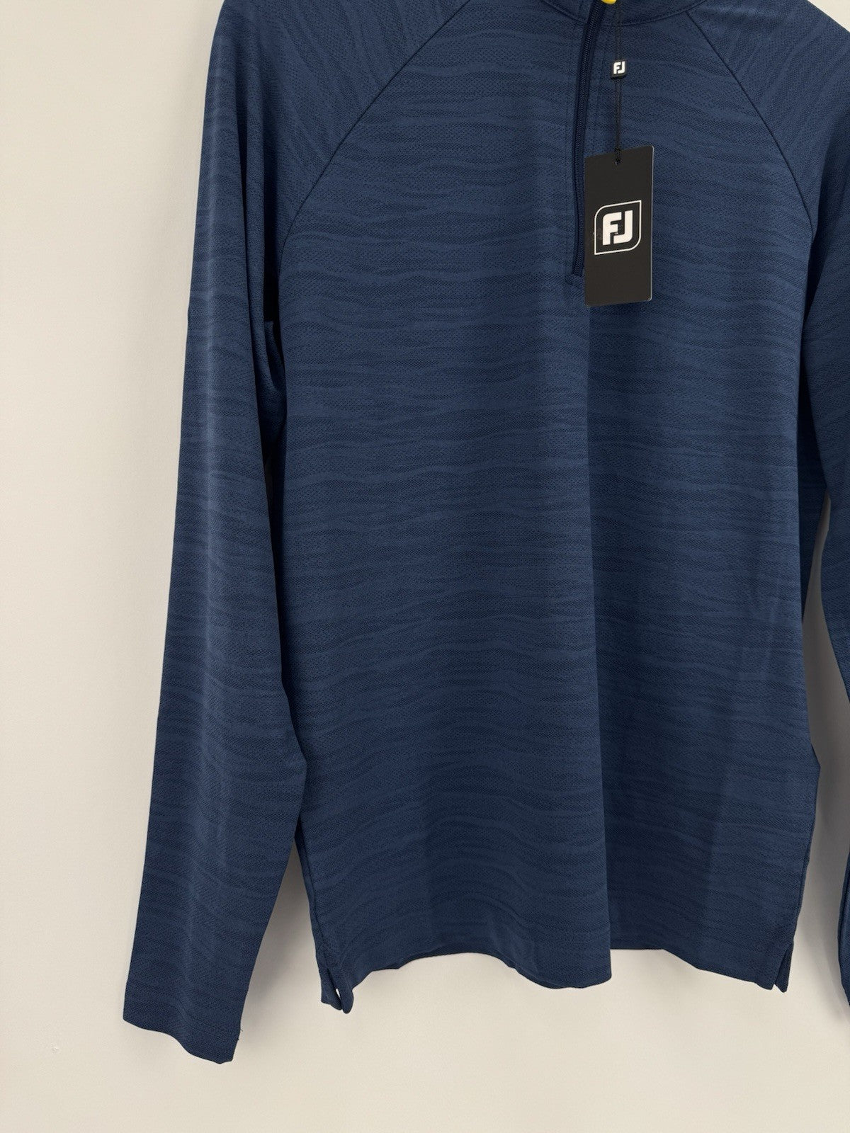 FootJoy Golf Wave Jacquard Chill-Out Zip Pullover Men's Size Small Navy/330619