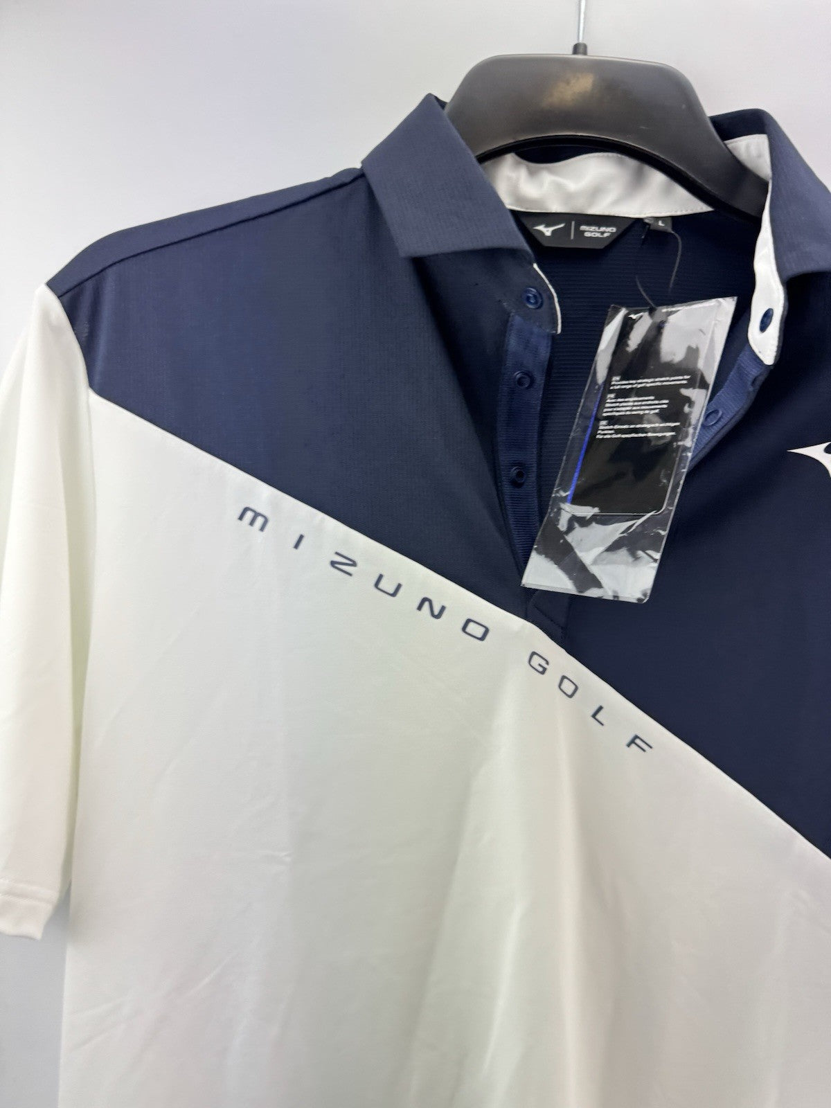 Mizuno Golf Trace Polo Shirt UK Large /Navy/White /New /234233