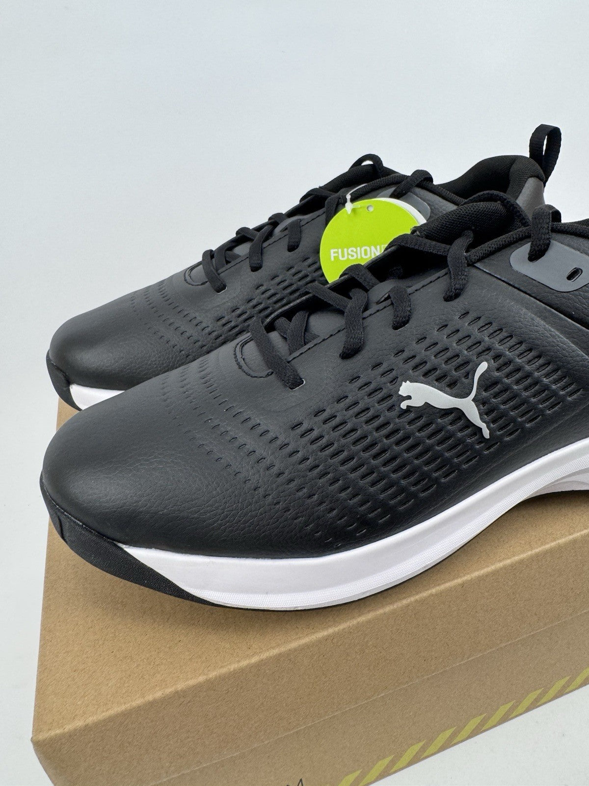 Puma Fusion Plus Spiked Golf Shoes Men's Size 9 Black Waterproof/318622