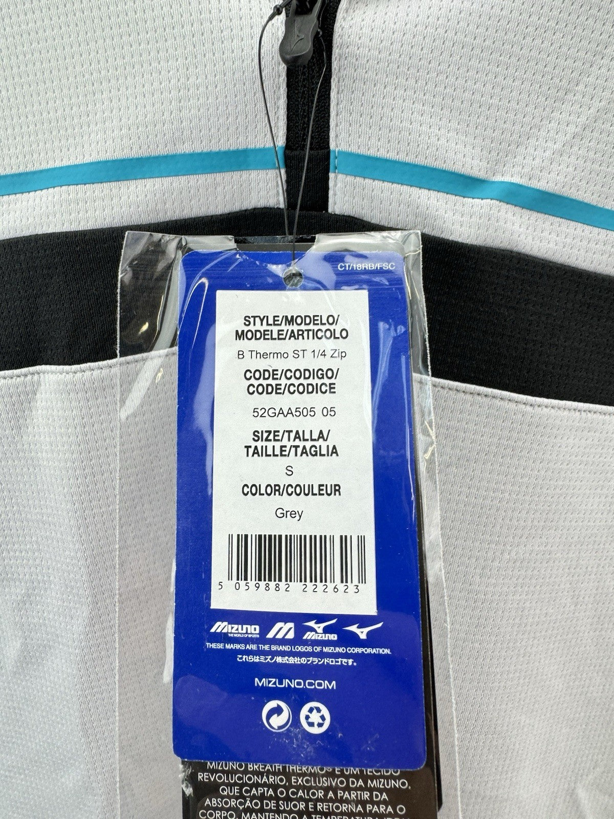 Mizuno Golf Pullover Breath Thermo Drop 1/4 Zip /Grey / UK Small /New /286626