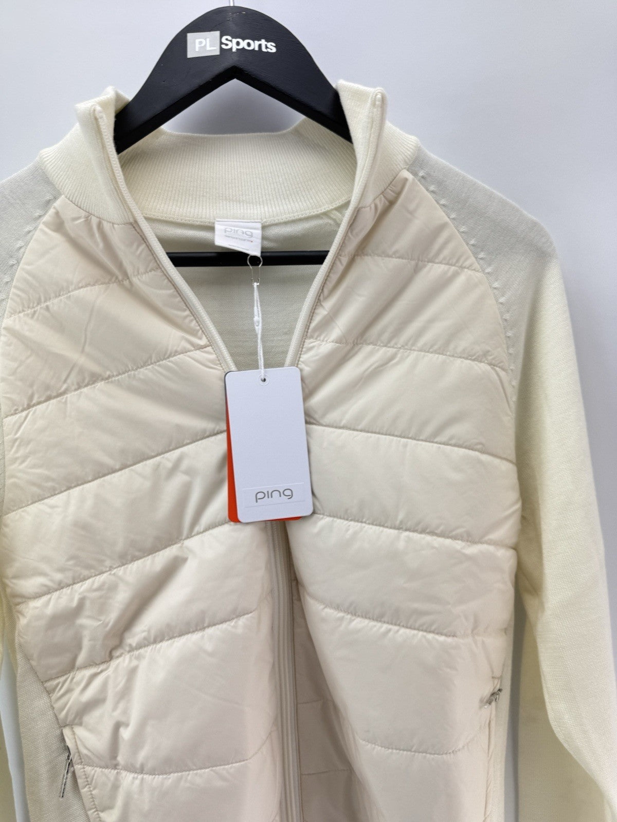Ping Golf Ladies Jacket Fran Hybrid Full Zip UK 8 /Cream /New /279793
