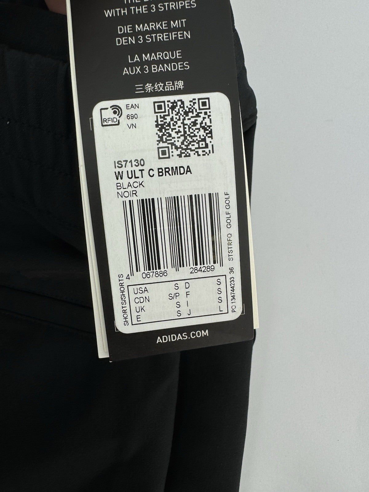 Adidas Ladies Golf Shorts Bermuda /Black /UK Small /New /285355