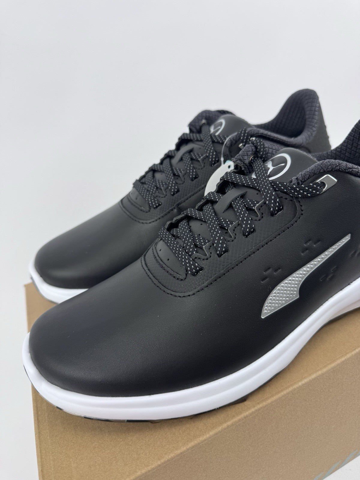 Puma Phantomcat Nitro Men's Golf Shoes Size UK 8 Black Silver Yellow/320213
