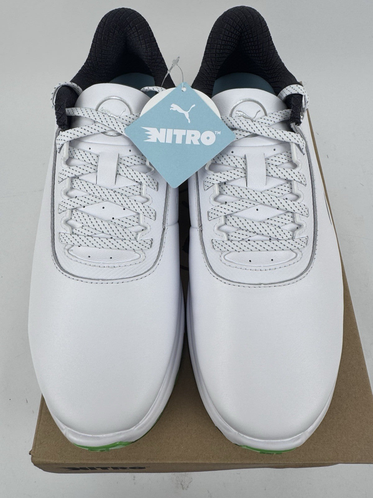 Puma Phantomcat Nitro Men's Golf Shoes Size UK 8 White Black Fluro/320324