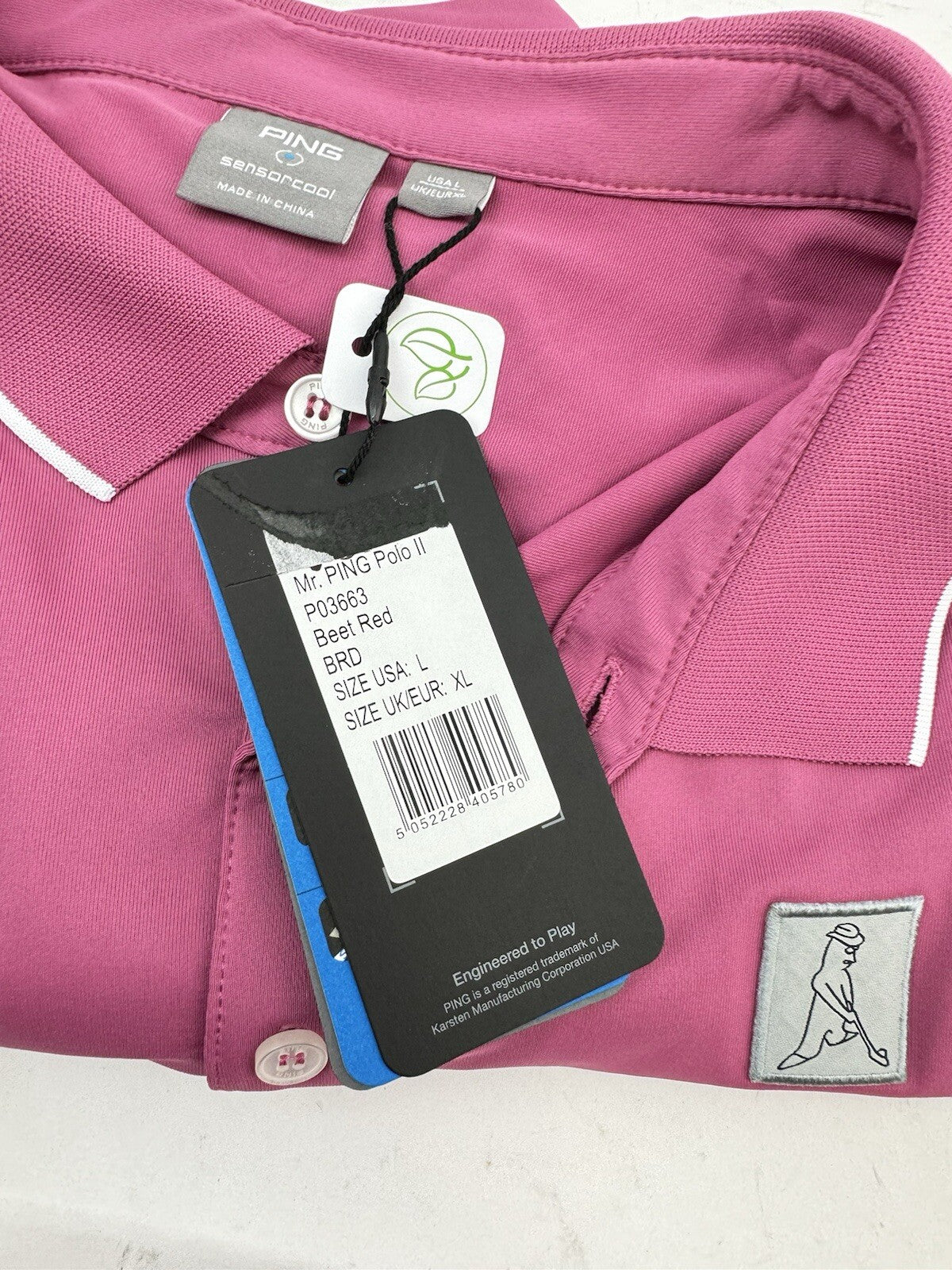 Ping Golf MR.Ping Polo II Mens UK XL /Beet Red /New /199019