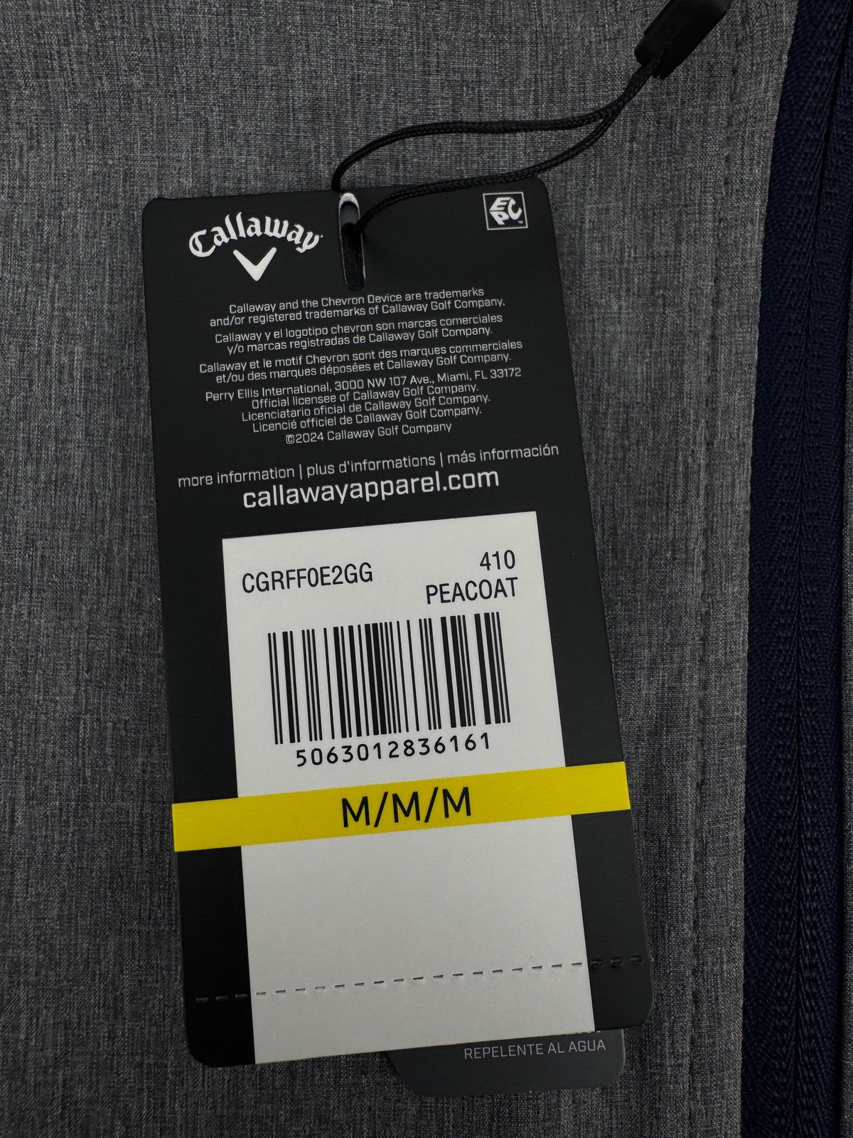 Men’s Callaway Golf Weather Series 1/2 Zip Jacket Size Medium Waterproof/3239111