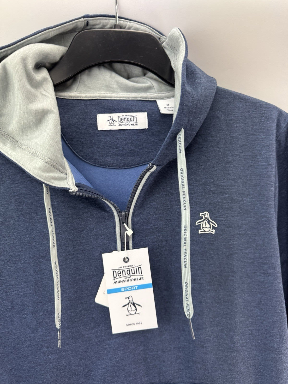 Original Penguin Golf Hoodie Earl Colour Block UK Medium /Navy /New /252143