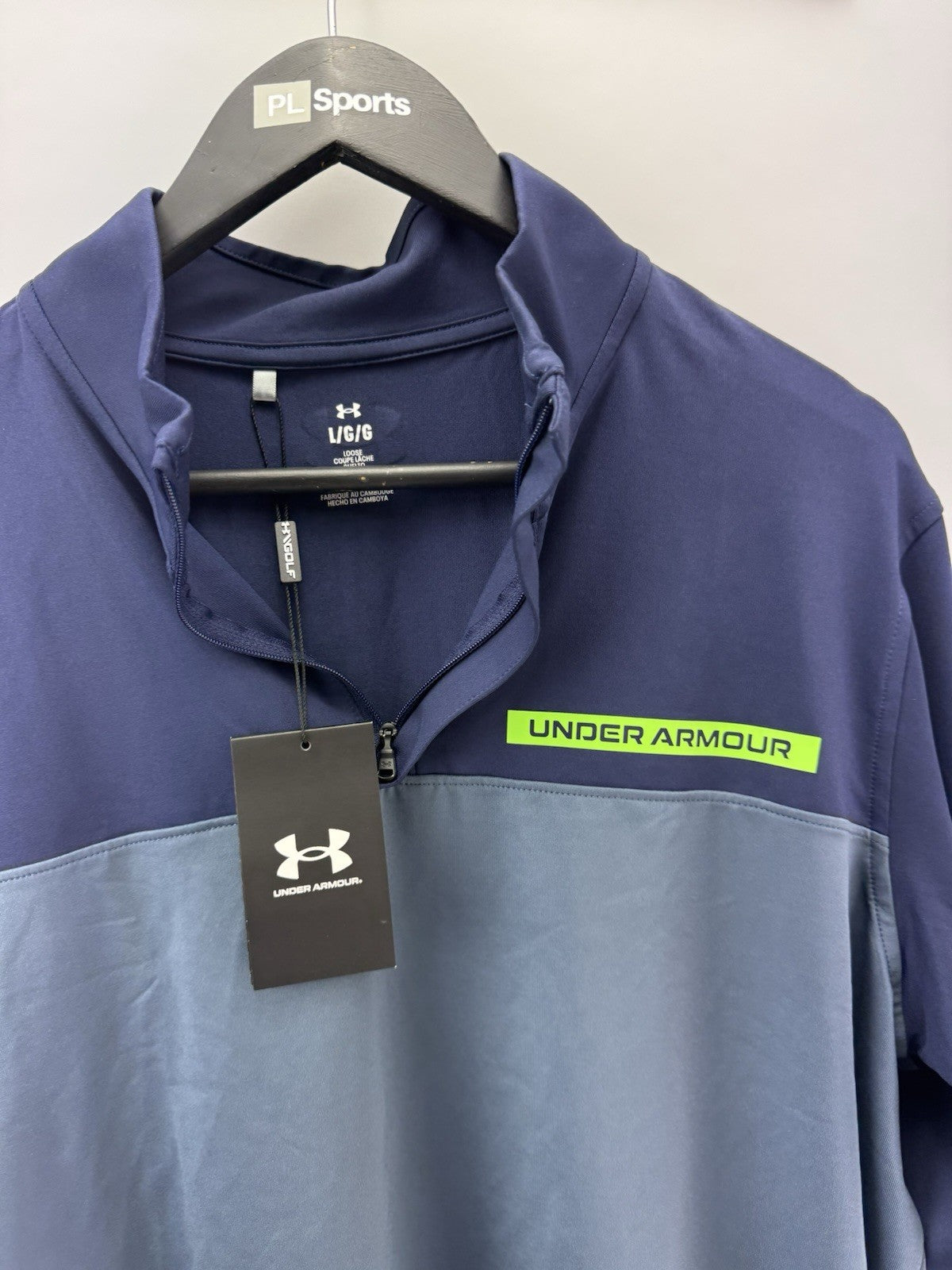 Under Armour Golf Pullover T2G 1/4 Zip Navy /Mens UK Large /New /286664