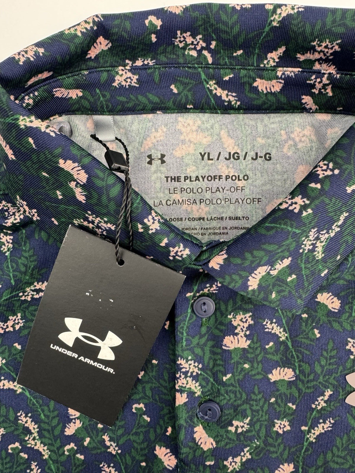 Under Armour Juniors Playoff Printed Polo Size Large/ Brand New/ 309239