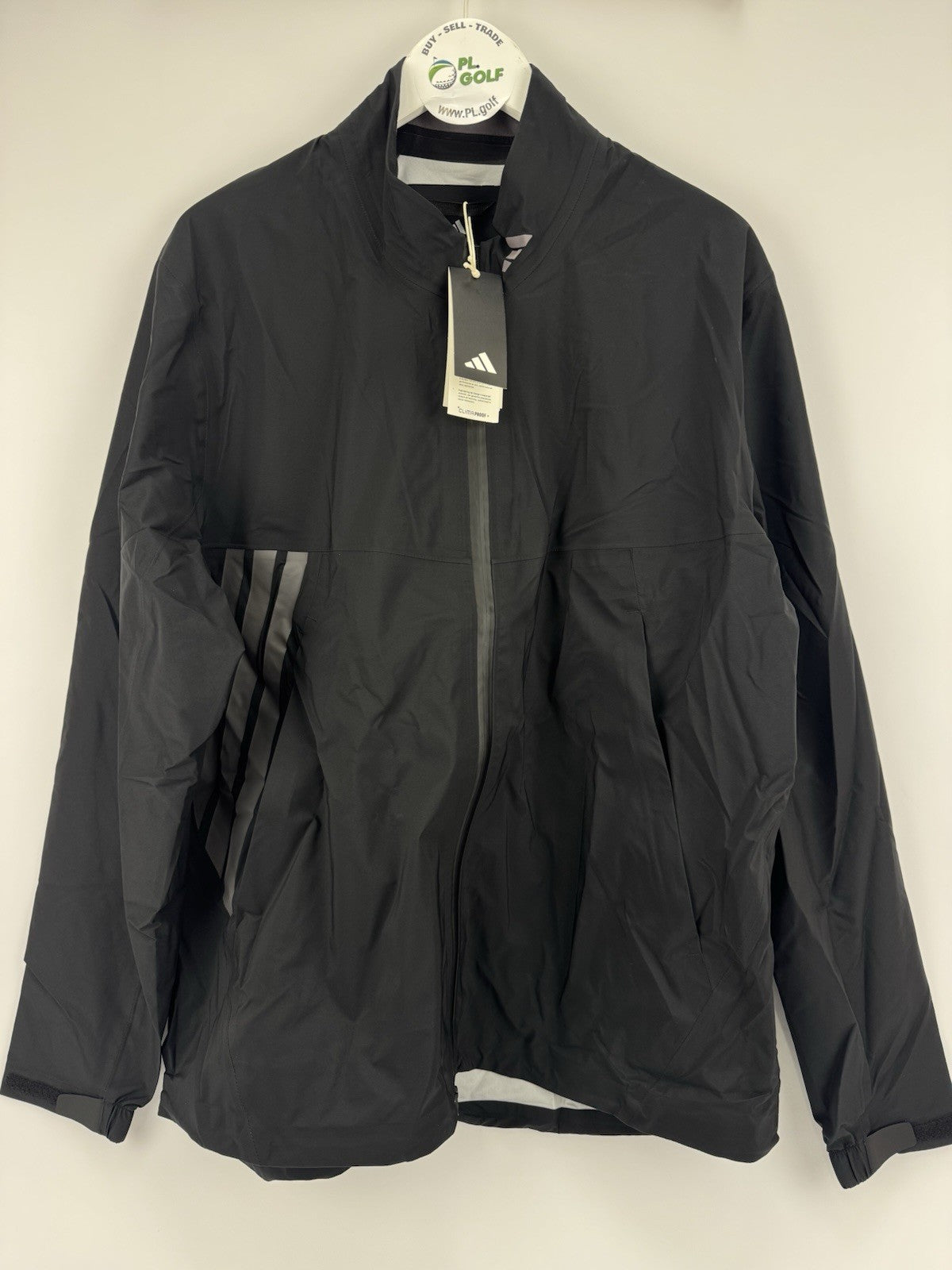 Adidas ClimaProof Black Golf Jacket Men's XL Waterproof Lightweight/325160