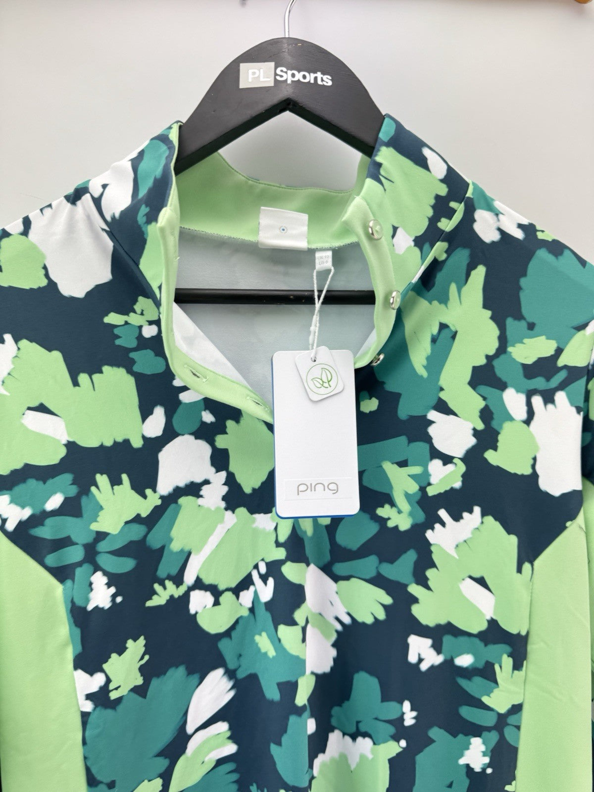 Ping Golf Ladies Lolette Pullover Size UK 12 /1/4 Zip /Green /New /298213