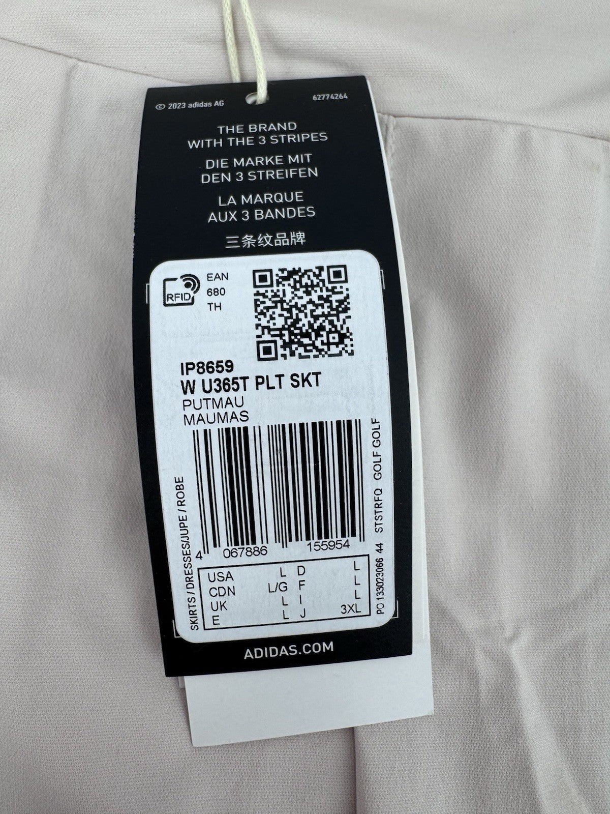adidas Women’s Ultimate365 Tour Pleated Skirt Skort Size Large/ Light Pink/317944
