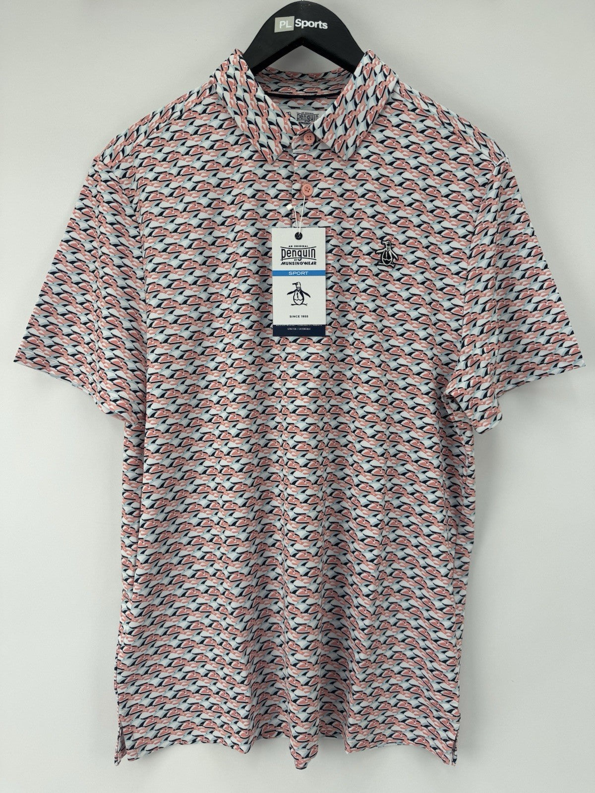 Men’s Original Penguin Layered Umbrella Golf Polo Shirt Size UK Medium/ 352830