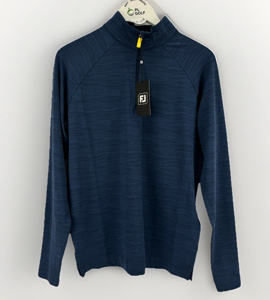 FootJoy Golf Wave Jacquard Chill-Out Zip Pullover Men's Size Small Navy/330610