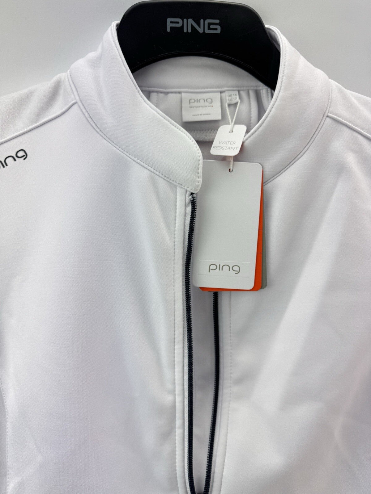 Ping Ladies Golf Gilet Dot Water Resistant UK  14 /Sensorwarm /White /New /223633