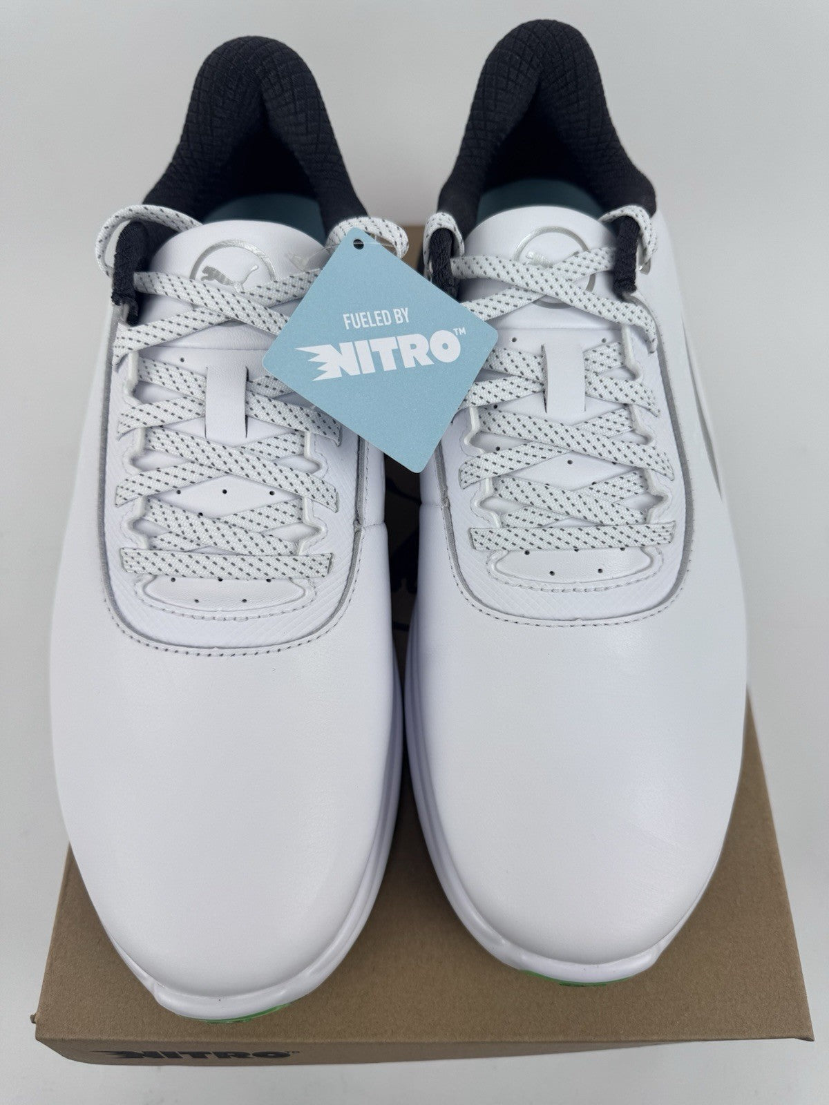 Puma Phantomcat Nitro Men's Golf Shoes Size UK 8.5 White Black Fluro/320356