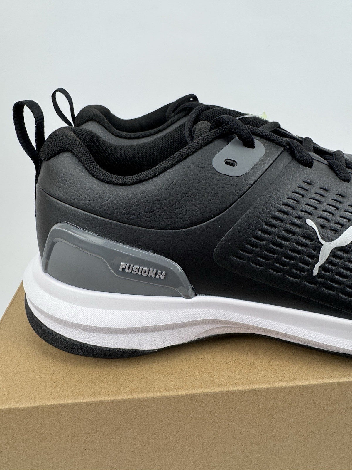Puma Fusion Plus Spiked Golf Shoes Men's Size 9 Black Waterproof/318626