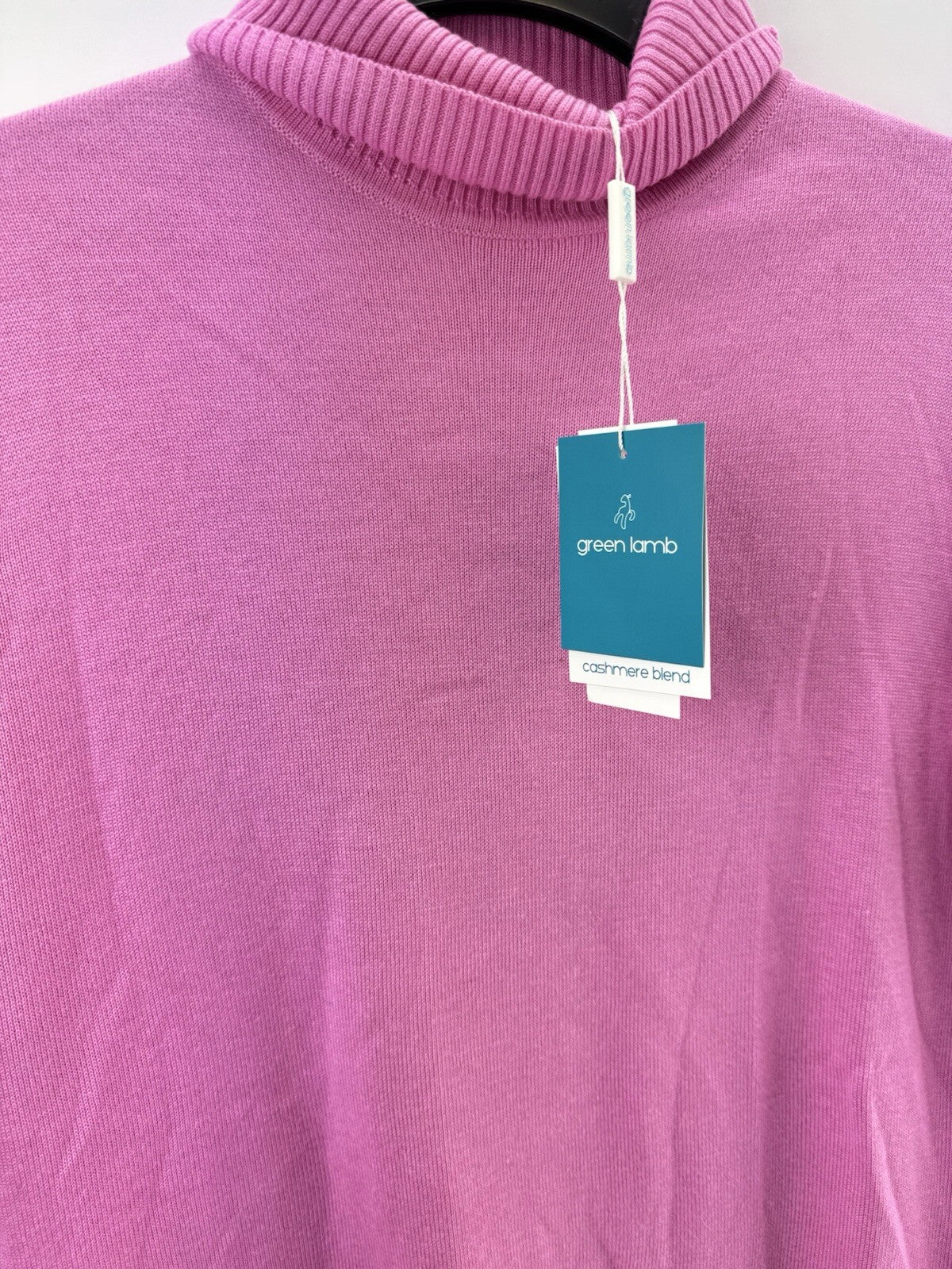 Green Lamb Ladies Pullover Knox Roll Turtle Neck Cashmere UK 14 /New /223303