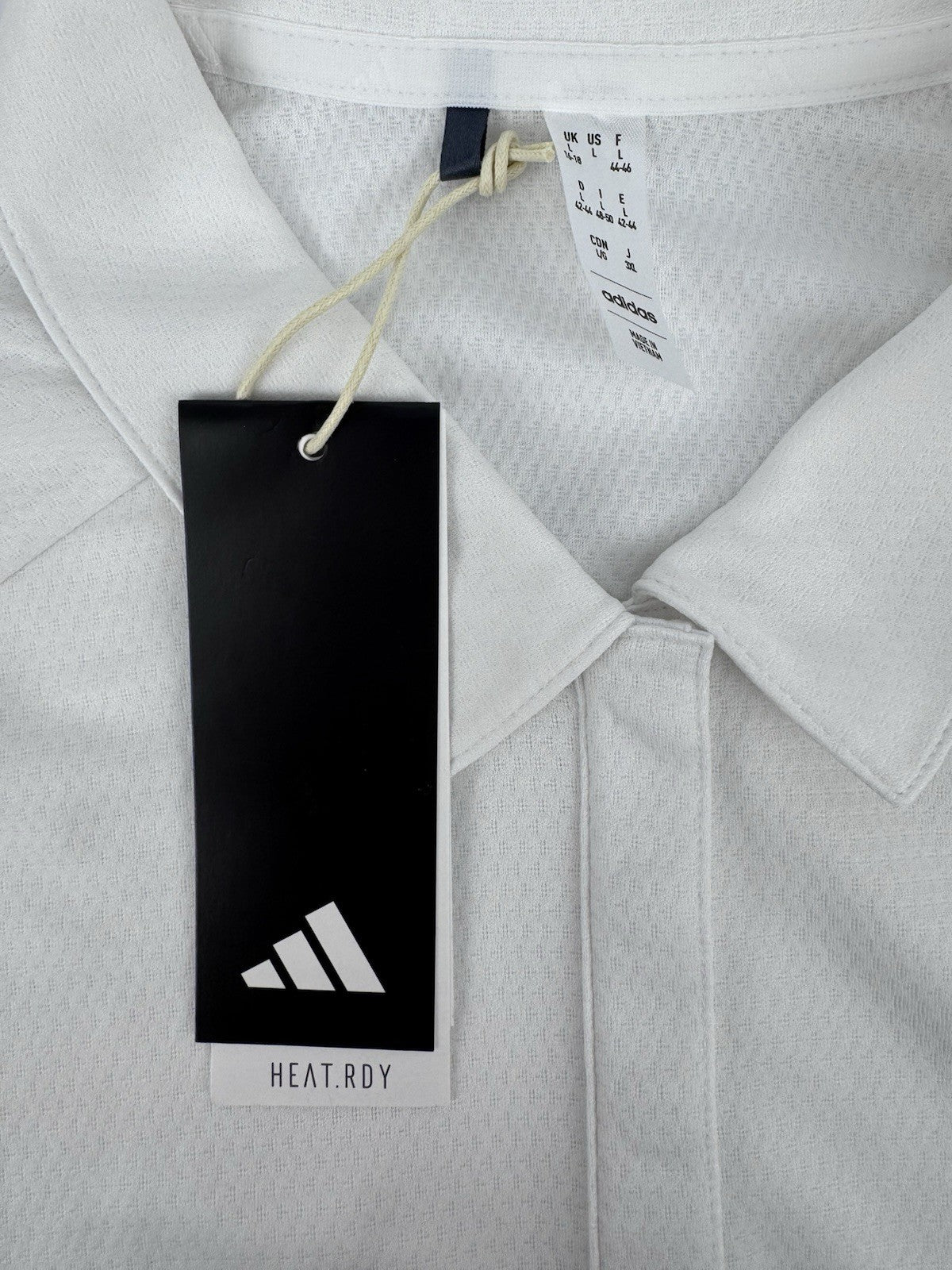 adidas Women’s Ultimate365 HEAT.RDY White Golf Polo Shirt Size Large/ 318018