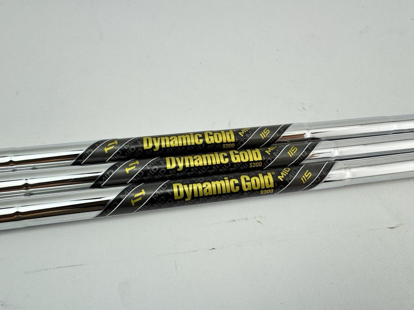 Dynamic Gold Wedge Shaft Set (3) Mid 115 S300  Stiff Steel /0.355 Tapered /290040