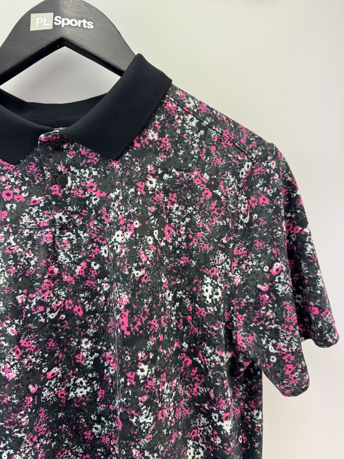 Juniors Boys Under Armour Floral Speckle Golf Polo Shirt Size UK Large /309822