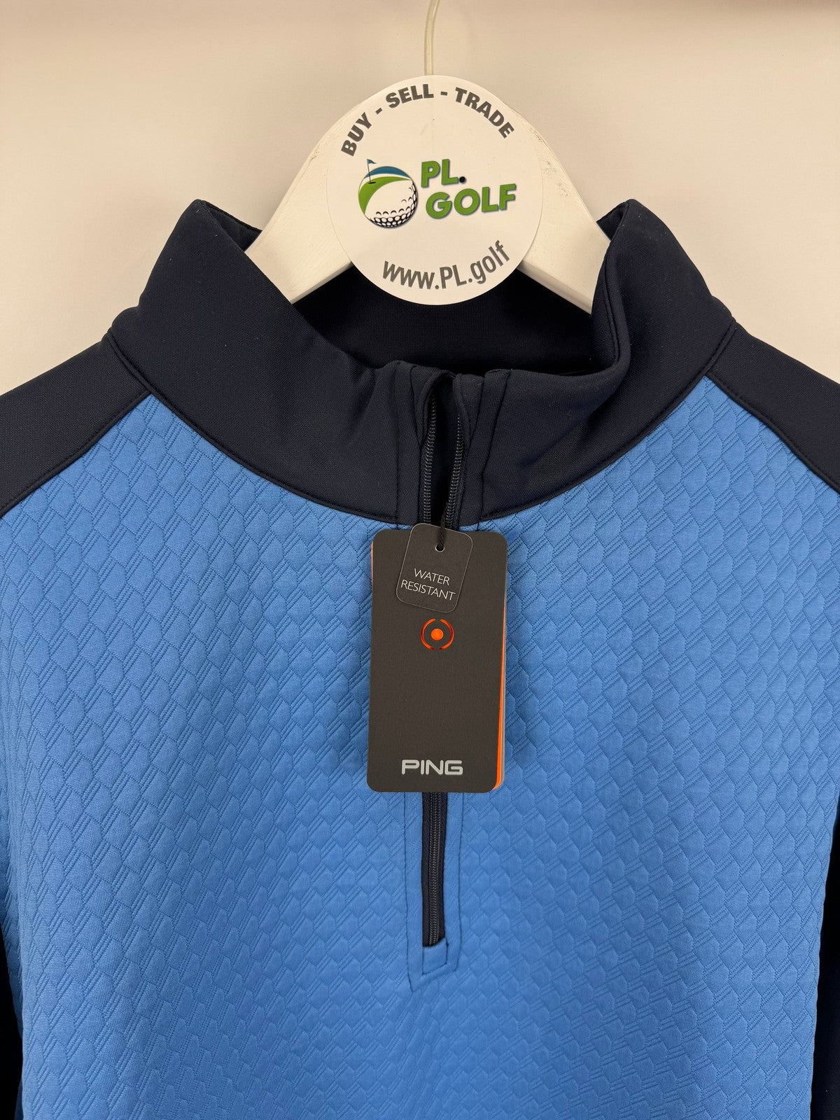 PING Nolan Water Resistant Golf Jacket Men's Size Medium Tidal Blue Navy/312976