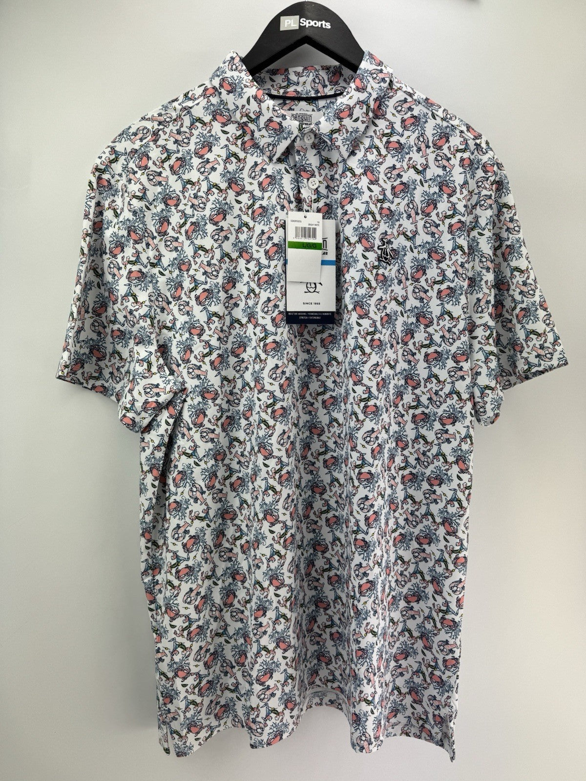Men’s Original Penguin Pete N’ The Ocean Caddy Golf Polo Size UK Large/ 311192