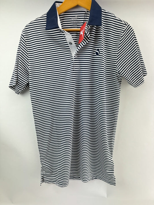 Puma Golf Pure Stripe Polo Shirt Mens UK Small /Black/White /New /207480