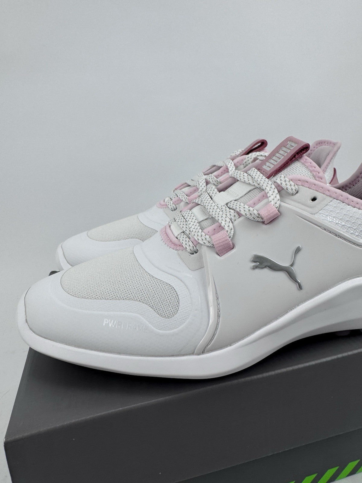 Puma Women's Ignite Fasten8 Trainers Size UK 5 White Pink Golf Shoes/320402