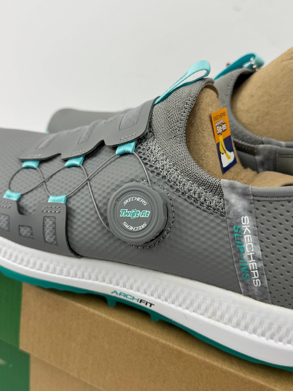 Skechers Go Golf Elite 5 Slip-In Womens Size UK 3.5 Grey/Aqua Arch Fit/349831