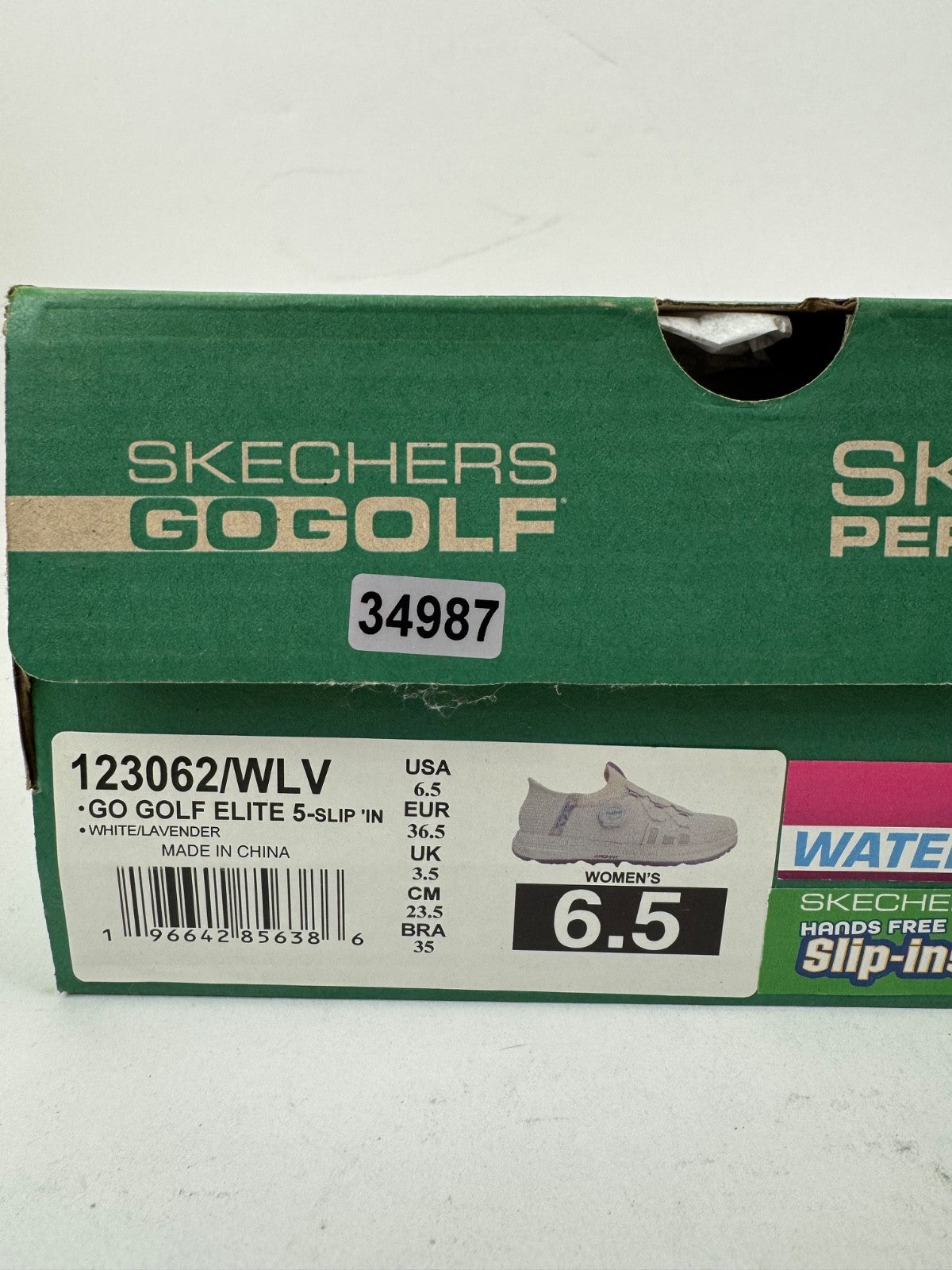 Skechers Go Golf Elite 5 Slip In Women's Size 3.5 White Lavender Arch Fit/349879