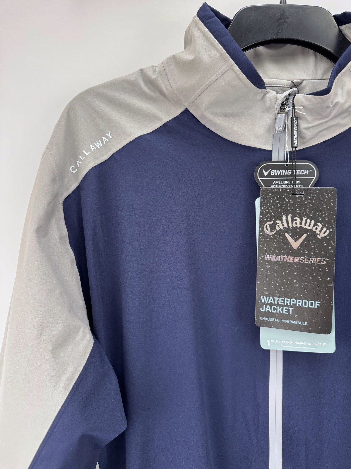 Callaway Weather Series Waterproof Jacket Men's XL Navy Grey Swing Tech/365122