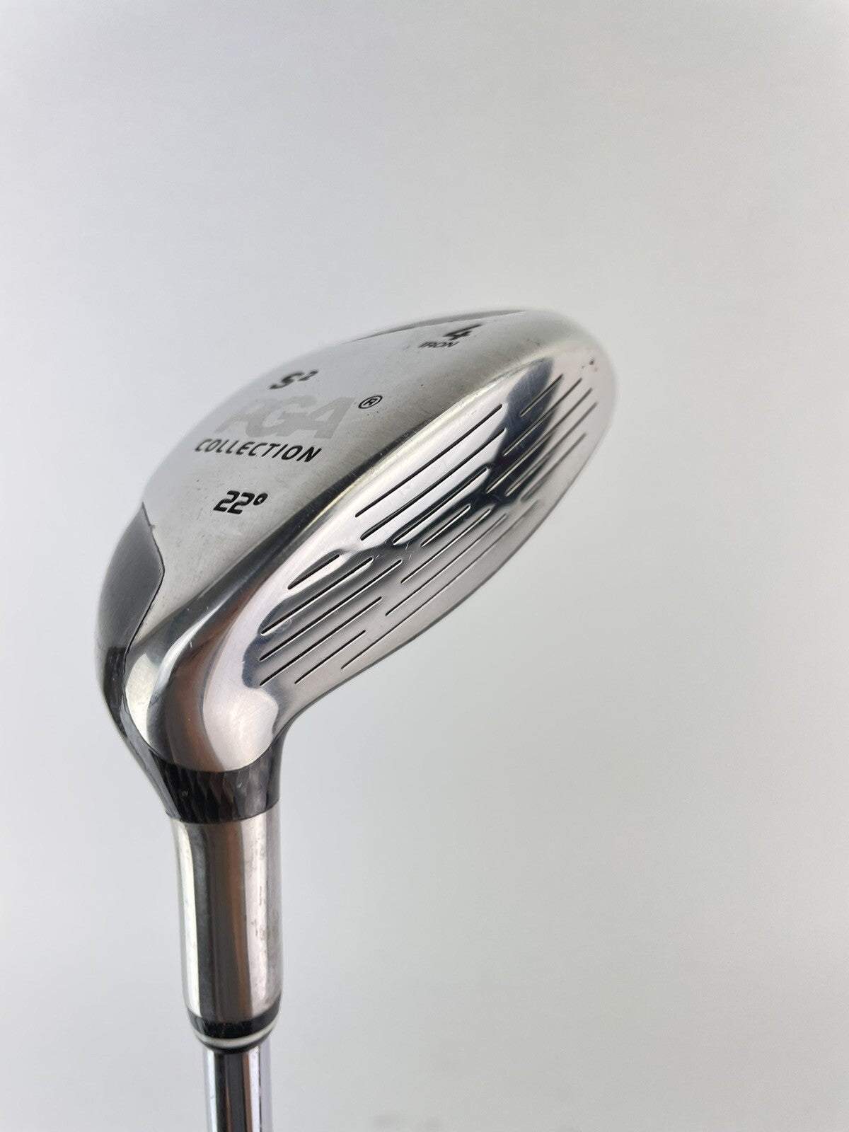 PGA Golf 4 Hybrid 22* Carbon Crown Regular Steel /Right Handed /New Grip /121724