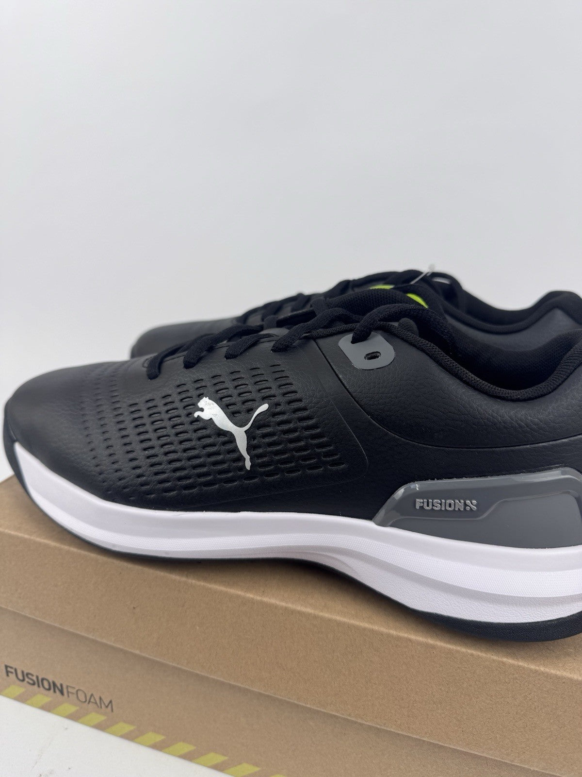 Puma Fusion Plus Spiked Golf Shoes Men's Size UK 7.5 Black Waterproof/320291