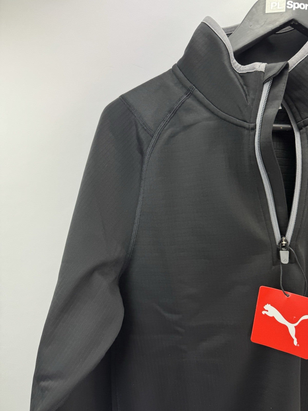 Puma Golf Mens Pullover Waffle Fleece 1/4 Zip UK Small /Black /New /294882