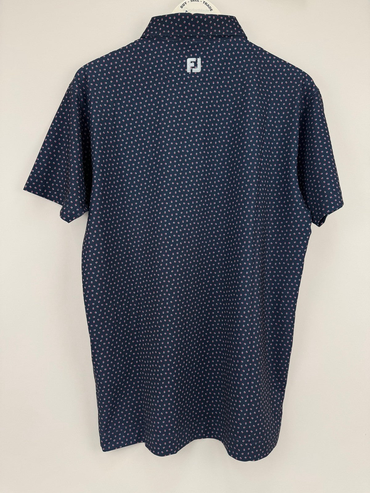 FootJoy Men’s Bounce Print Pique Polo Shirt Size XL Dark Denim/330524