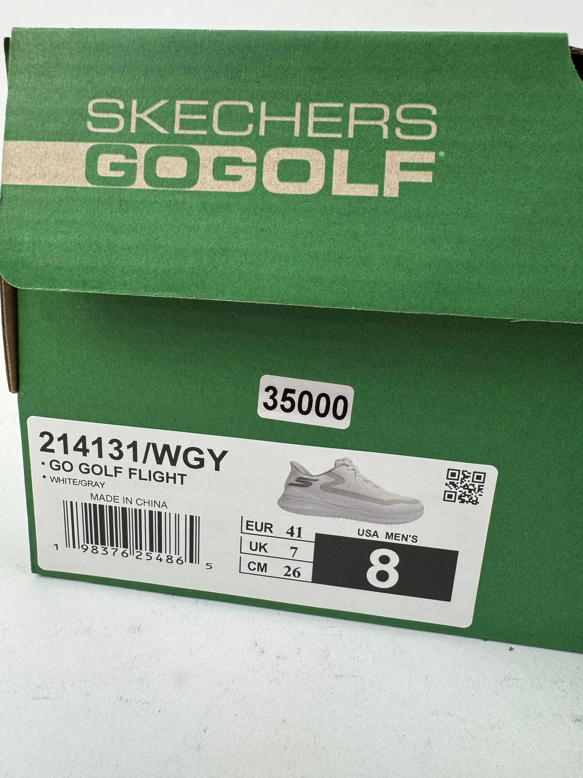 Skechers Go Golf Flight Men's Golf Shoes Size UK 7 White Slip Ins/350001