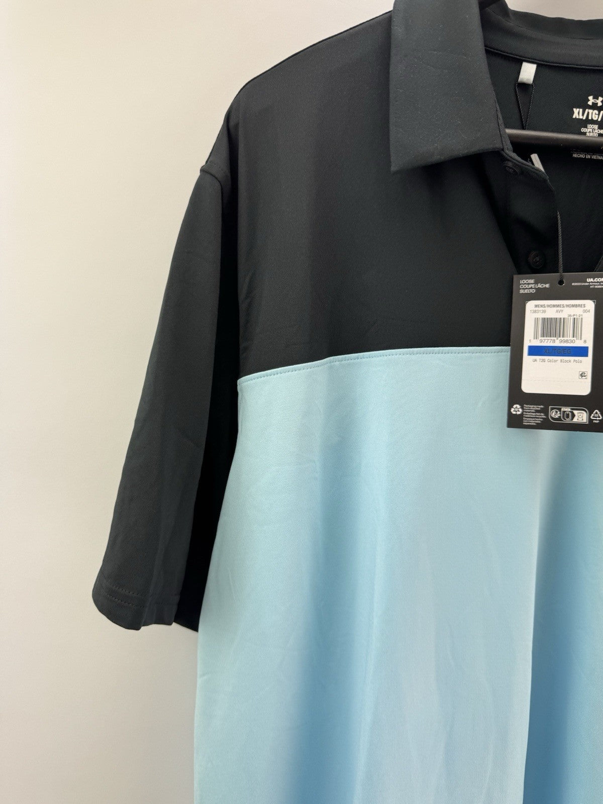 Under Armour Golf Polo T2G Colour Block Mens UK XL /New /285152