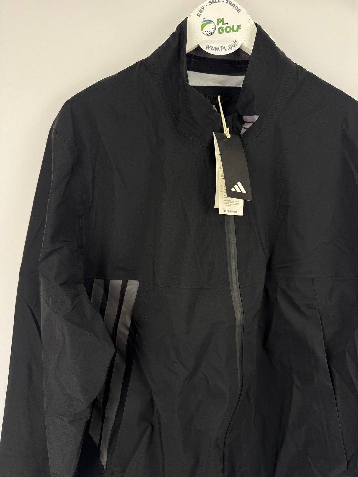 Adidas ClimaProof Black Golf Jacket Men's Large Waterproof Lightweight/325153