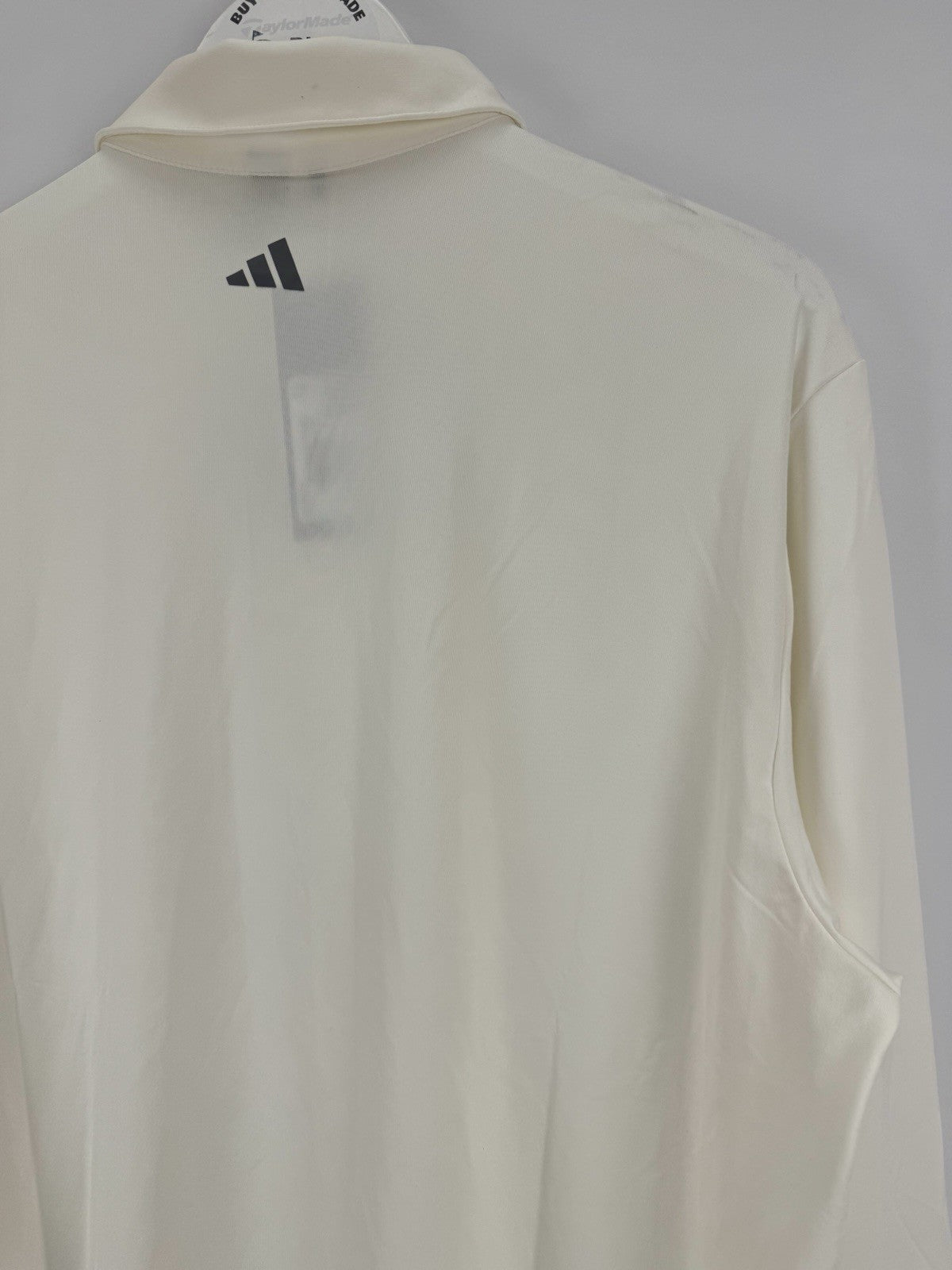Adidas Core LS Polo Shirt Men's Large Cream Long Sleeve Golf Wear/329529