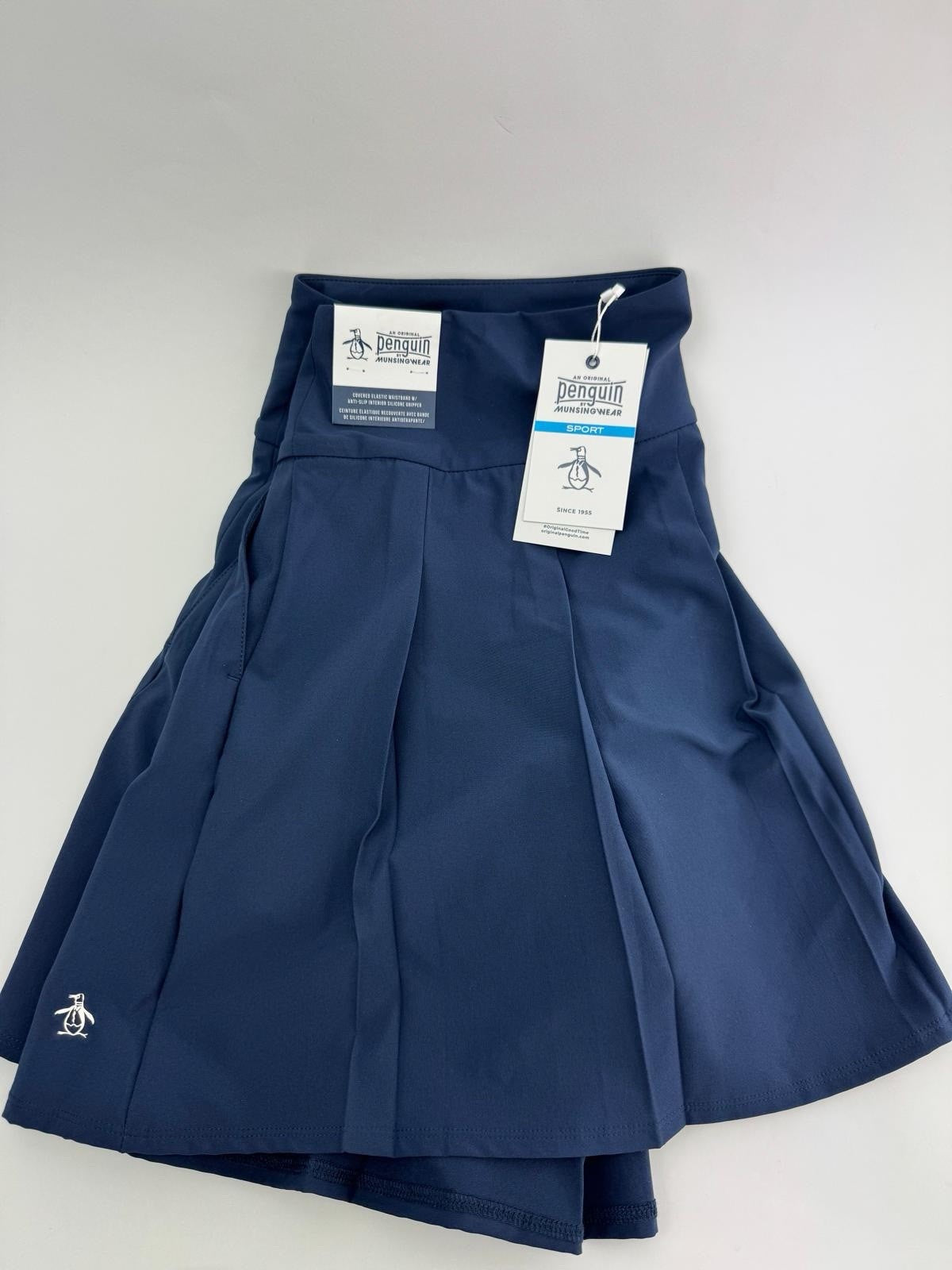 Women’s Original Penguin Pleated Golf Skort Navy Blue Size XL Brand New/ 306410