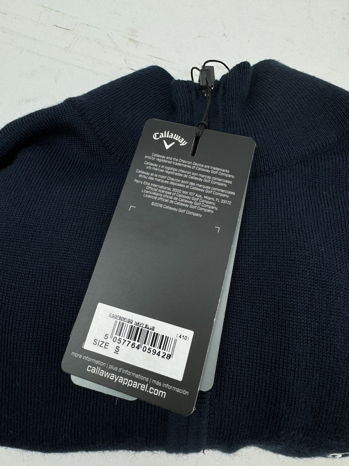 Callaway Odyssey Mens Pullover Blended Merino Thermal UK Small /Navy /New /199967