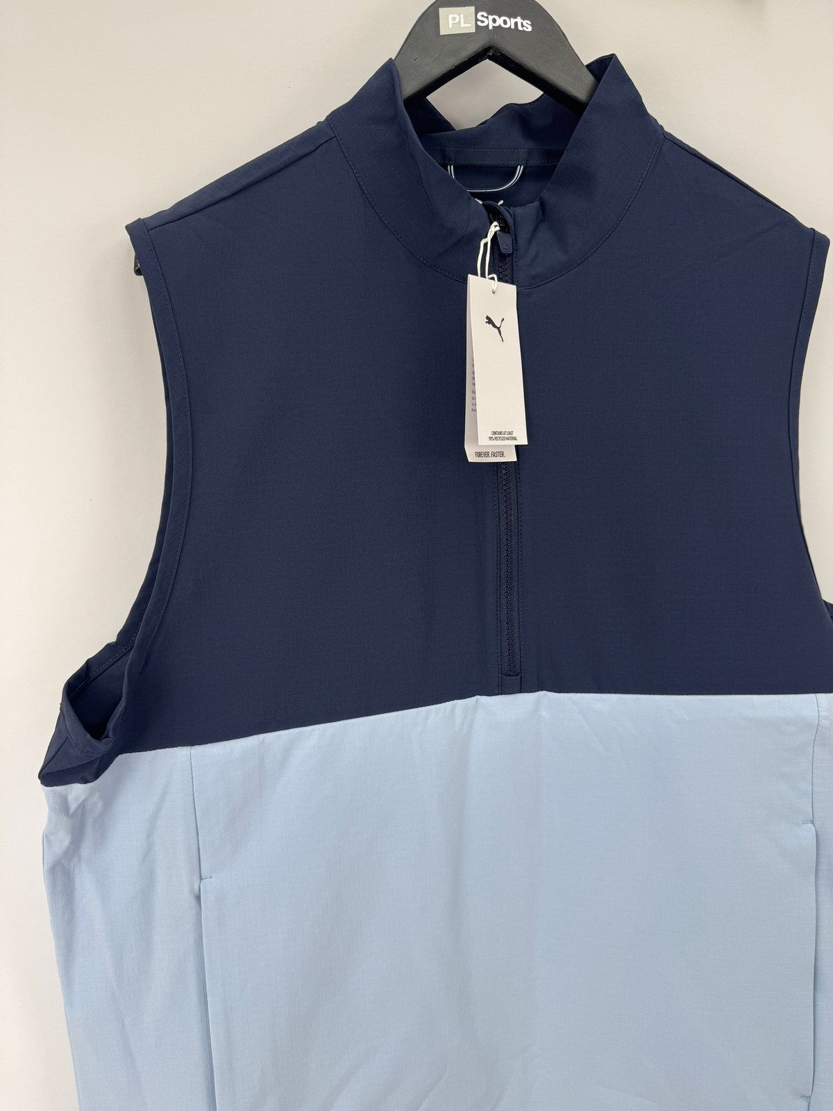 Puma Ripguard Vest Men's Size Large Blue Sleeveless Golf Jacket Gilet/354032