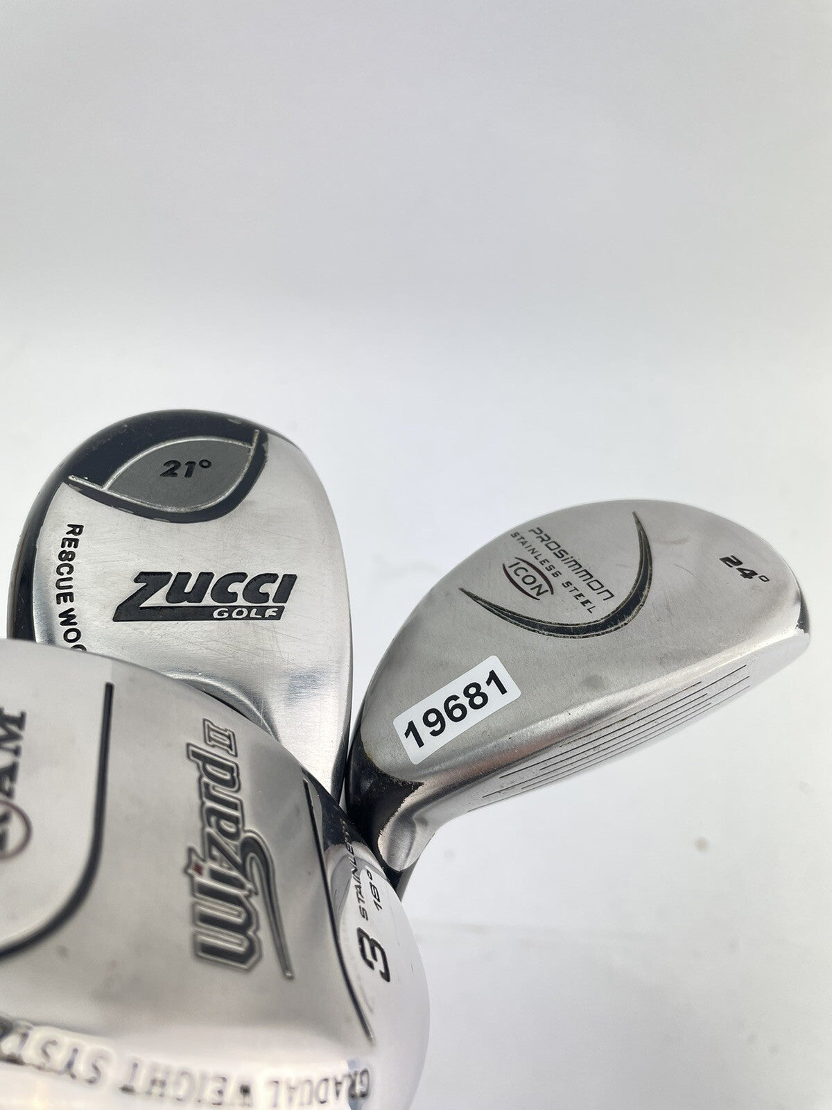 Mens Golf Hybrid Set 18,21&24* Regular Flex Steel/Right Handed /New Grips /1968123