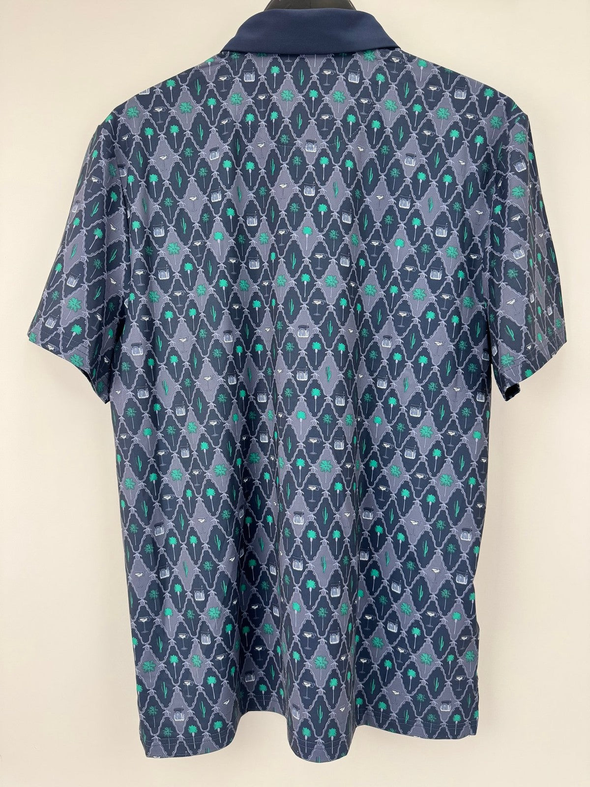 Original Penguin Sport Mens Polo Shirt Size M Black Iris Patterned/3372710