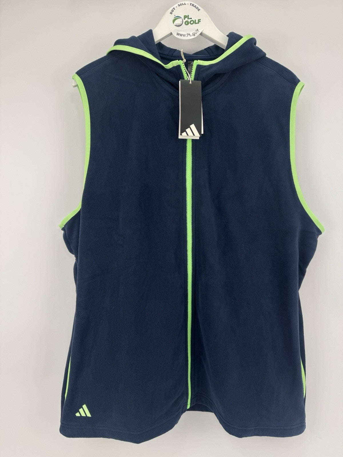 Adidas JL5328 Ultimate365 Fleece Hoodie Vest Men's Size Medium Navy Green/325611