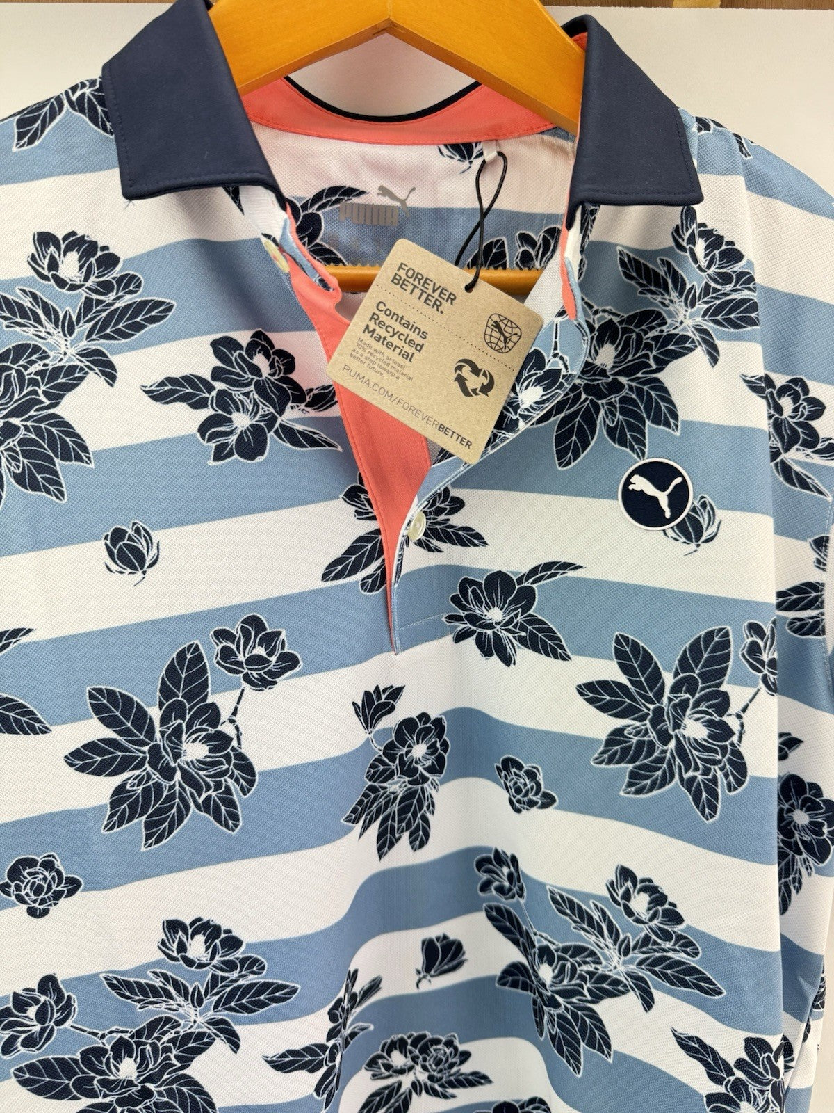 Puma Golf Polo Pique Garden Mens Size UK Small/Blue/Navy /New /212782