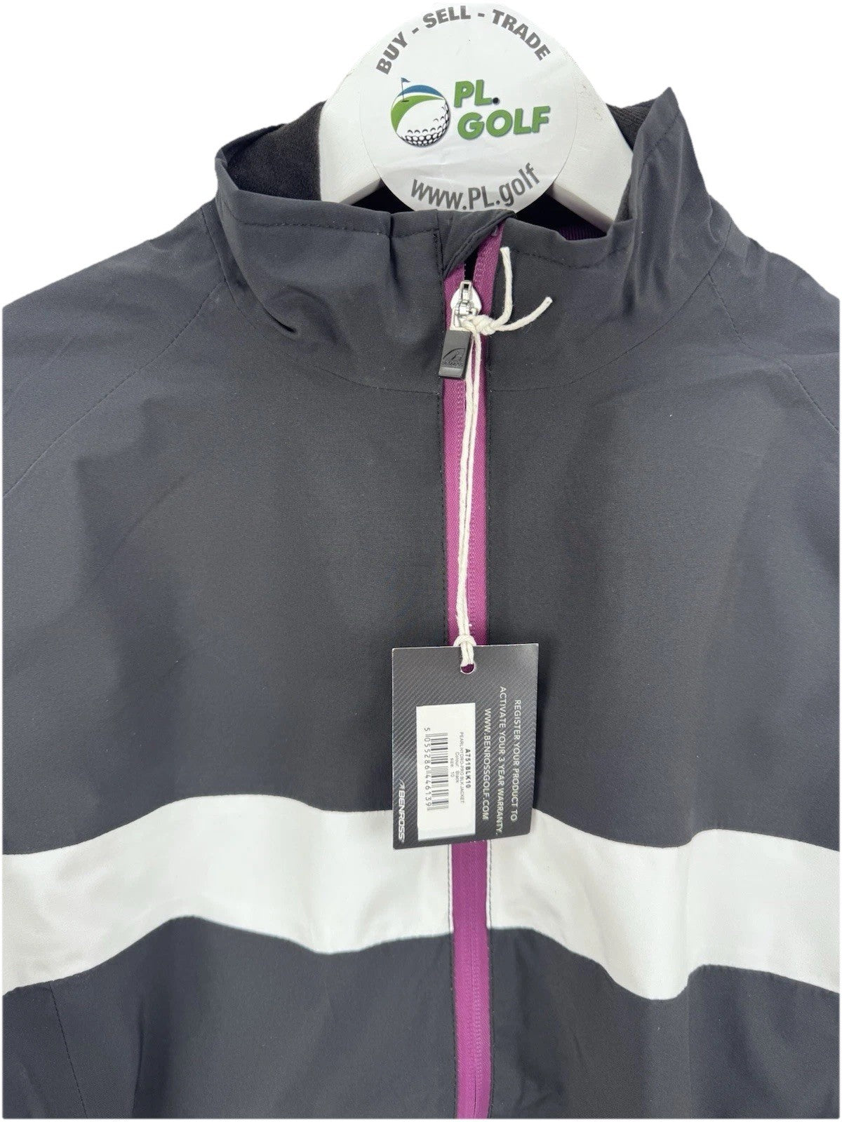 Ladies Benross Pearl Hydro Pro Black Rain Jacket UK Size 10/ Brand New/ 318076