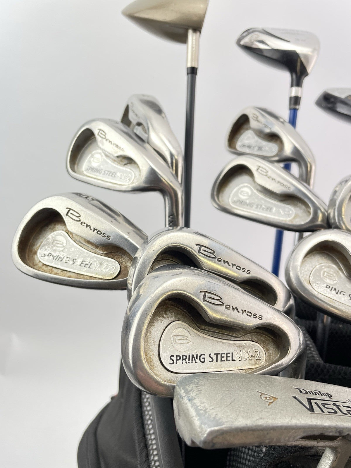 Mens Golf Package Set 13 Clubs Regular Flex /Right /New Grips /Cart Bag /290533