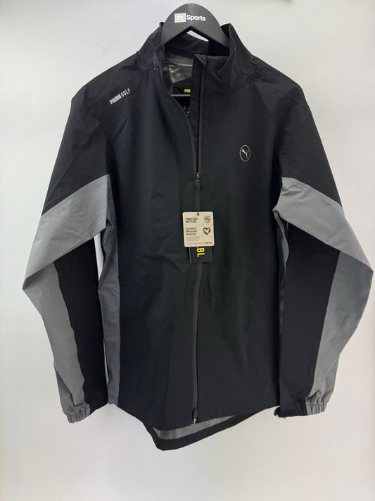Puma Golf Mens DRYLBL Waterproof Rain Jacket Size Small Black Slate New /306520